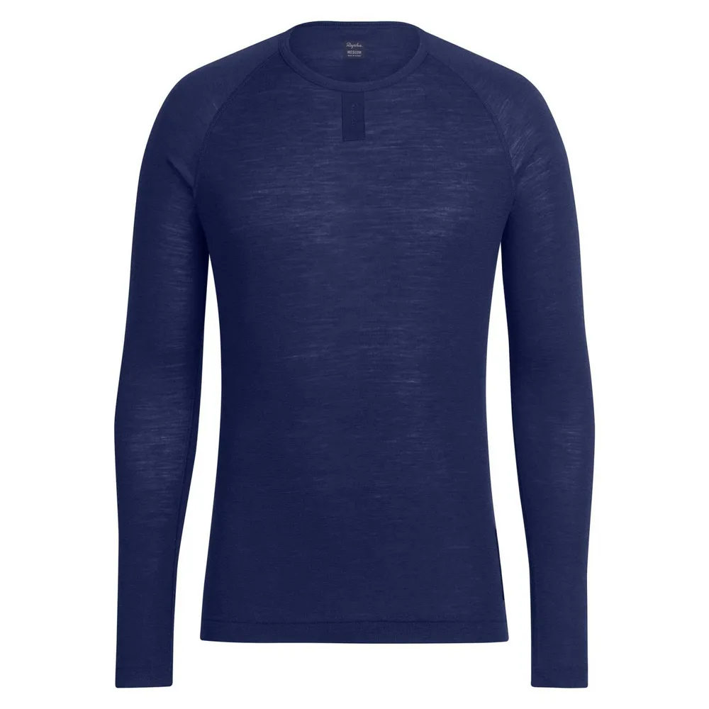 Team Cycles Rapha Merino Base Layer - Long Sleeve in Navy Blue | Interest FREE Finance & Online Refund Policy.